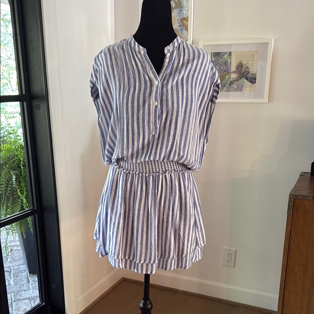 Rails Blue and White Striped Dress